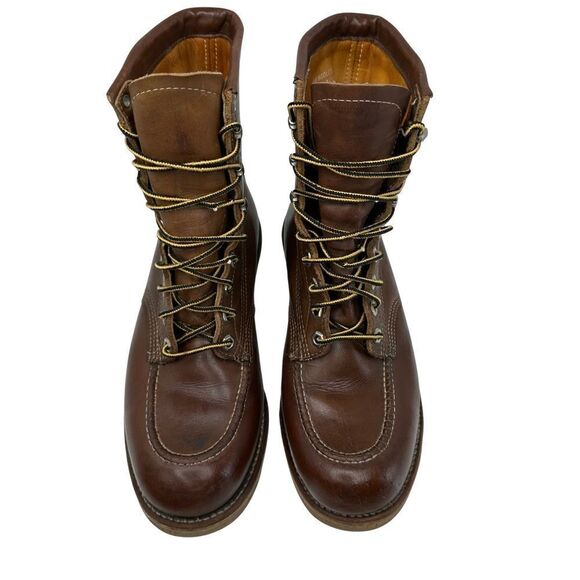 CHIPPEWA Boots Vintage Brown Leather Lace up Size 8 E - Picture 1 of 16